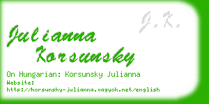 julianna korsunsky business card